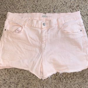 Blush pink jean shorts!